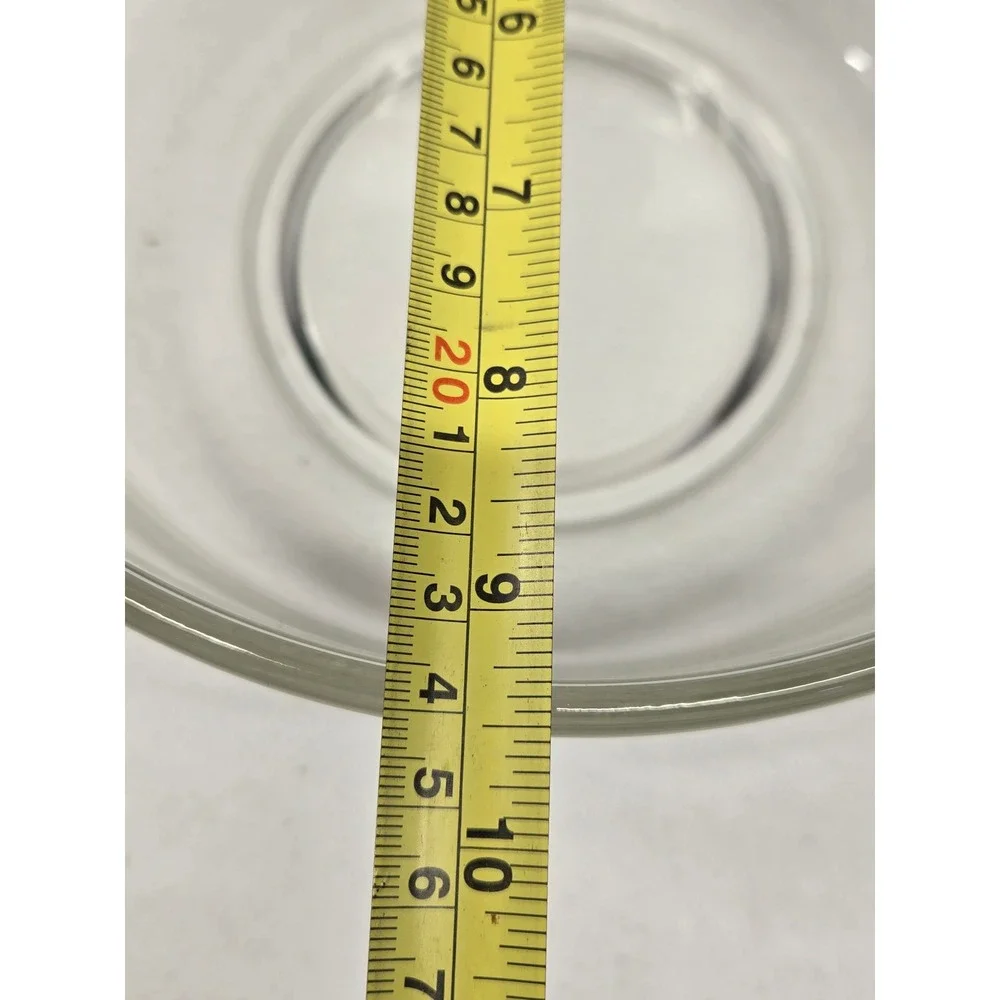 Clear Glass Mixing Bowl with Side Tab Handles Round Textured Bottom 9.5 Inch